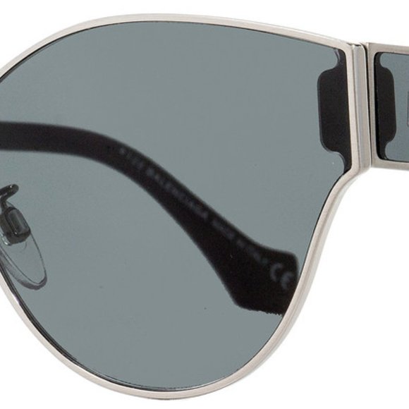 Balenciaga Round Sunglasses BA9612A Dark Ruthenium/Black 65mm BA096 main image 6
